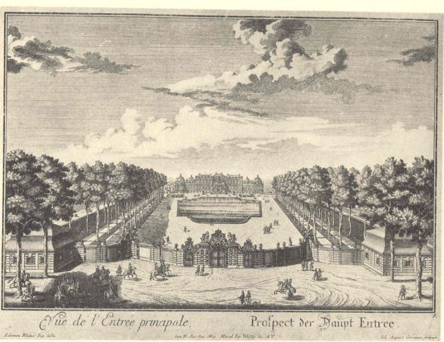 "Prospect der Haupt Entree" von Salomon Kleiner, 1731